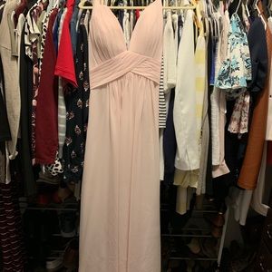 Pink Azazie Bridesmaid dress.